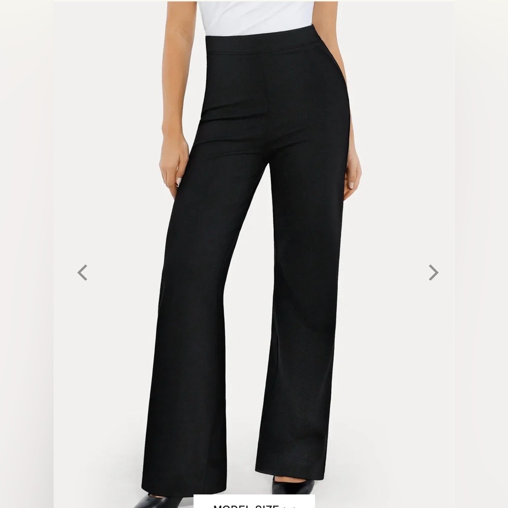 Shapewear Executive High Waisted Wide-Leg Ponte Pants